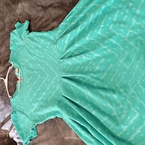 LuLaRoe Seagreen Amelia Dress 2x